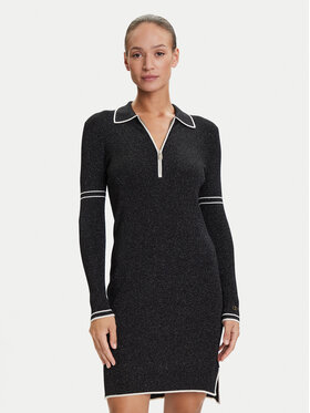 Liu Jo Sport Liu Jo Sport Sukienka dzianinowa TF5028 MS49I Czarny Regular Fit
