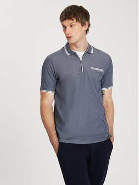 Cross Jeans Cross Jeans Polo 16088-001 Granatowy Regular Fit