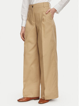 Tommy Hilfiger Tommy Hilfiger Szövet nadrág Dressing WW0WW50135 Bézs Wide Leg