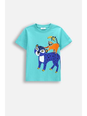 Coccodrillo Coccodrillo T-Shirt WC5143202TBK-013 Turkusowy Regular Fit