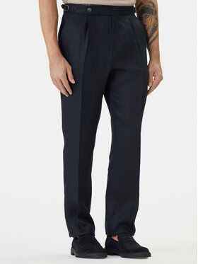 BOSS BOSS Spodnie materiałowe H-Perino 50563231 Granatowy Relaxed Fit