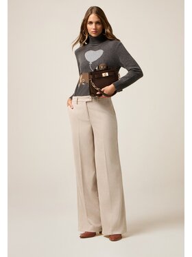 Oltre Oltre Pantaloni di tessuto P029R209075N011 Écru Regular Fit