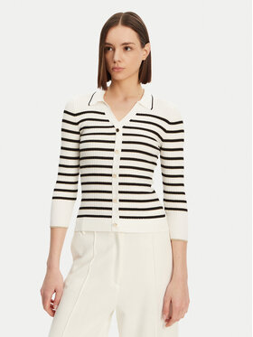 Morgan Morgan Cardigan 251-MAEL Alb Slim Fit