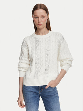 Guess Guess Пуловер W6YR21 Z0965 Бял Regular Fit