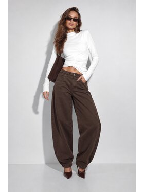 LilaLou LilaLou Džínsy Denver Hnedá Regular Fit