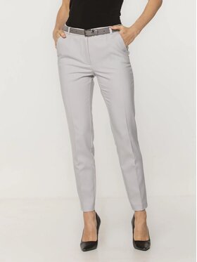 Willsoor Willsoor Spodnie materiałowe 67981 Szary Cigarette Fit
