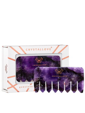 Crystallove Crystallove Ametyst Grzebień do masażu skóry głowy