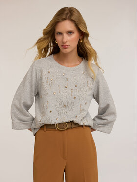 Motivi Motivi T-shirt G014W103481N013 Grigio Regular Fit