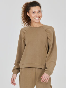 Athlecia Athlecia Majica dugih rukava Jillnana W Balloon Sleeve Sweat EA223322 Siva Regular Fit
