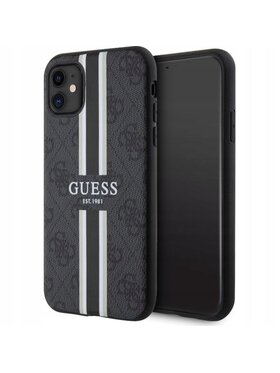 Guess Guess Etui na telefon 4G Printed Stripes Czarny