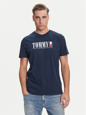 Tommy Jeans Tommy Jeans Marškinėliai Dna Flag DM0DM21941 Tamsiai mėlyna Regular Fit