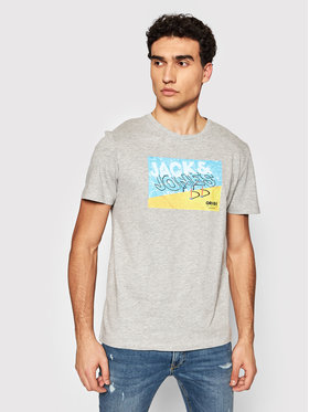 Jack&Jones Jack&Jones T-Shirt Azure 12189032 Szary Regular Fit