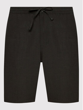 Selected Homme Selected Homme Szorty materiałowe New Linen 16085819 Czarny Regular Fit