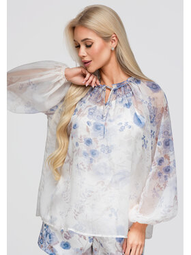 Ombre Ombre Koszula OW-SH-E0063 Niebieski Loose Fit