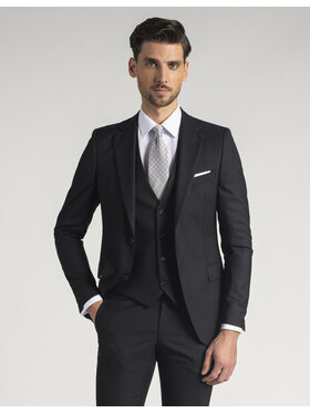 Borgio Borgio Marynarka rosolini Granatowy Slim Fit
