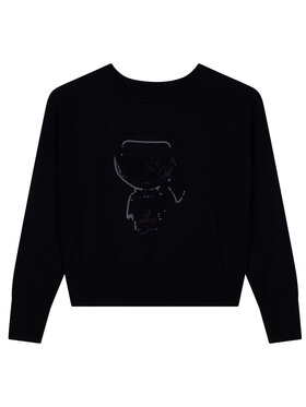 KARL LAGERFELD KARL LAGERFELD Sweter Z15398 Czarny Regular Fit