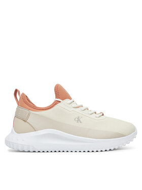 Calvin Klein Jeans Calvin Klein Jeans Снікерcи Eva Runner Low Lace Mix In YW0YW01759 Écru