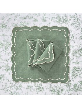 Roseberry Home Roseberry Home Serwetki haftowane Green Petali Zielony