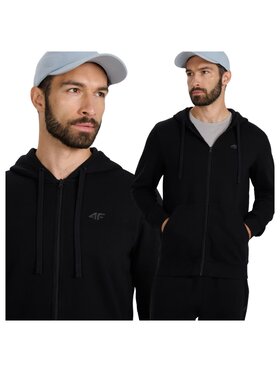 4F 4F Mikina 4FWMM00TSWSM1768-20S Čierna Regular Fit
