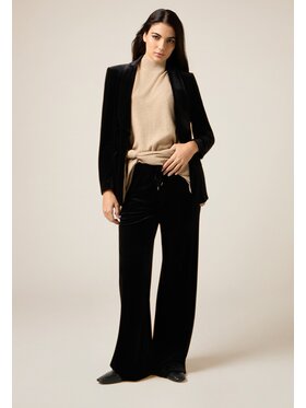 Oltre Oltre Spodnie materiałowe P022J002485N033 Czarny Baggy Fit