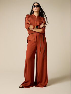 Oltre Oltre Pantaloni di tessuto P00QJ002443N022 Arancione Baggy Fit