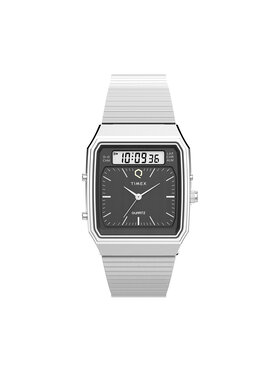 Timex Timex Orologio Q Timex® 1982 Ana-Digi Reissue Chronograph TW2Y05900 Argento