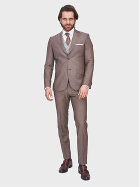 Evenemen Evenemen Garnitur Pelle Beige Beżowy Slim Fit