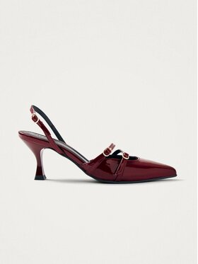 ALOHAS ALOHAS Sandały Joelle Onix Burgundy Leather Pumps Bordowy