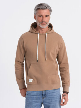 Ombre Ombre Mikina OM-SSBN-0177 Hnědá Classic Fit