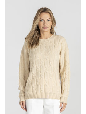 Deni Cler Milano Deni Cler Milano Sweter T-DC-S453-E5-85-11-1 Beżowy Regular Fit