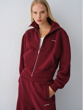 La Mania La Mania Bluza PIN Bordowy Basic Fit
