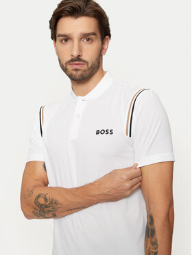 Boss T-shirt Pariq 50534347 Bijela Slim Fit