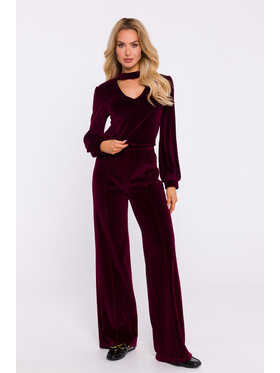 Made of Emotion Made of Emotion Kuloty M830 Bordowy Wide Leg