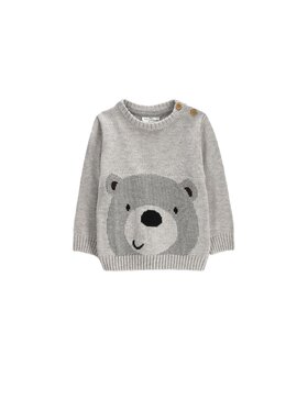 Coccodrillo Coccodrillo Sweter ZC6172101FBN-019 Szary Regular Fit