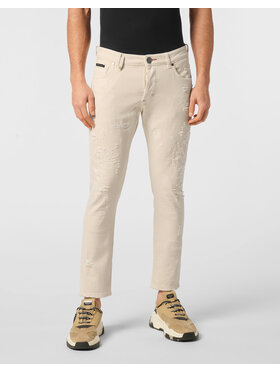 PHILIPP PLEIN PHILIPP PLEIN Jeansy 24581 Béžová Skinny Fit