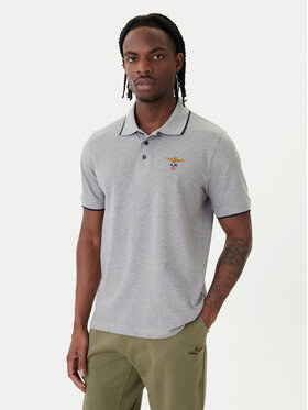 Aeronautica Militare Aeronautica Militare Polo majica 261PO1308UP00082 Siva Regular Fit