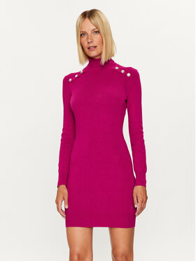 Morgan Morgan Pletena obleka 232-RMCLAP Roza Slim Fit
