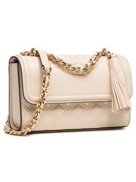 Tory Burch Tory Burch Torebka Flaming Small Convertible Shoulder Bag 75576 Beżowy