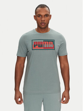 Puma Puma Marškinėliai Graphics Box 684827 Žalia Regular Fit