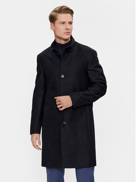 Calvin Klein Calvin Klein Vlnený kabát K10K112048 Tmavomodrá Regular Fit