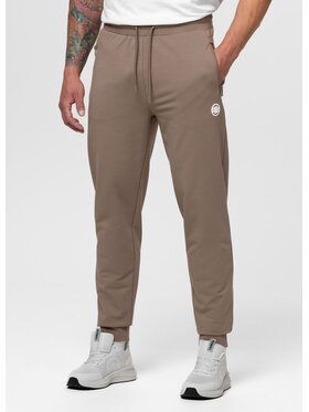 PITBULL PITBULL Spodnie dresowe SMALL LOGO NUGGET Brązowy Regular Fit