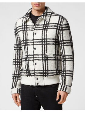 PHILIPP PLEIN PHILIPP PLEIN Bundy bomber 4027 Biela Regular Fit