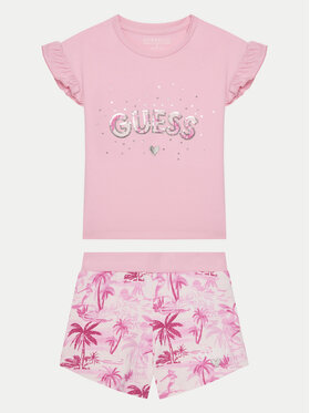 Guess Guess Súprava Tričko a šortky K5GG05 K6YW4 Ružová Regular Fit