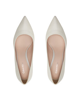 Calvin Klein Štikle Heel Pump 90 Lth HW0HW02110 Écru