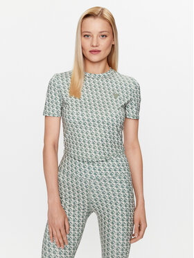 Guess Guess Tričko V3GP18 MC03W Zelená Regular Fit