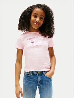 Tommy Hilfiger Tommy Hilfiger T-shirt Script KG0KG08636 Rosa Regular Fit