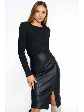 NIFE NIFE Midi sukně SP86 Černá Bodycon Fit
