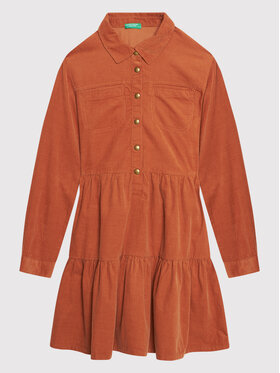 United Colors Of Benetton United Colors Of Benetton Vsakodnevna obleka 4AD35VGP0 Rjava Regular Fit