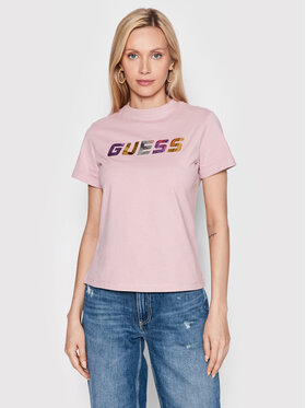 Guess Guess T-Shirt Chryssa V2YI04 I3Z11 Różowy Regular Fit