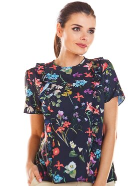 Infinite You Infinite You Bluzka M198 Granatowy Basic Fit